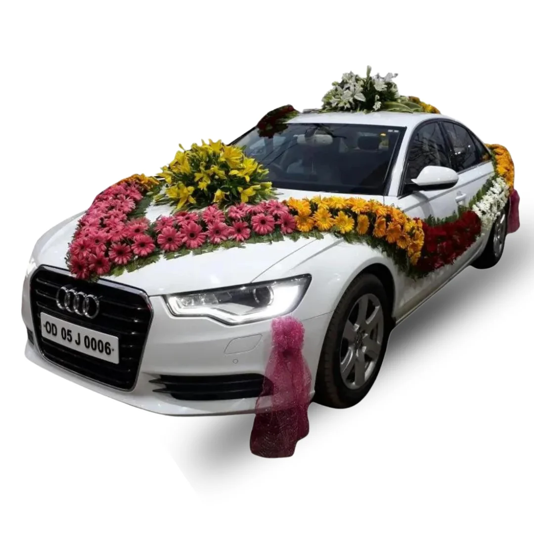 AUDI A6 in wedding rental car